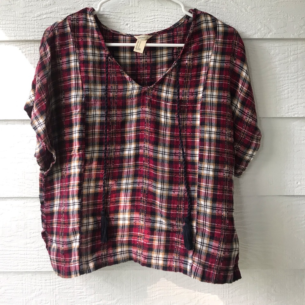 Forever 21 Plaid Top